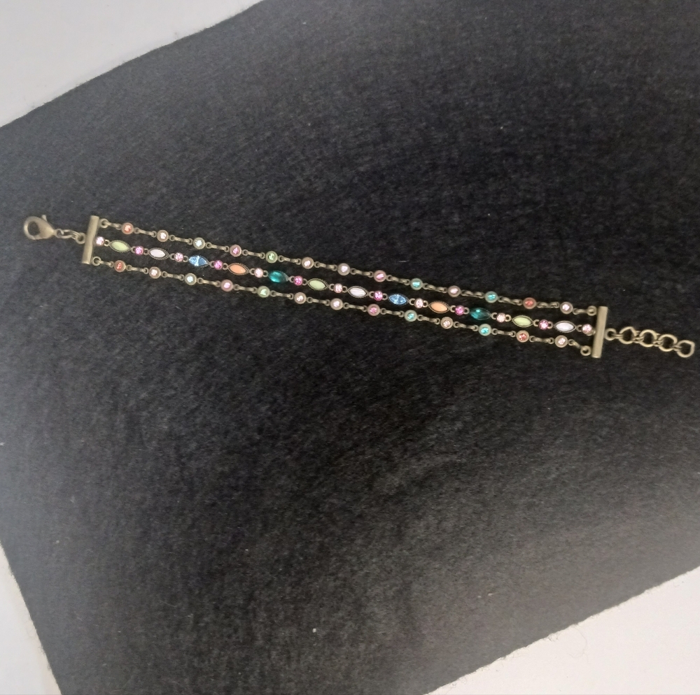 Sorrelli 3-strand Multicolor Gemstone Bracelet